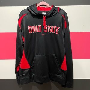 Black Ohio State Nike XXL Therma Fit Hoodie